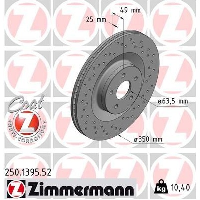 Brzdový kotúč ZIMMERMANN 250.1395.52