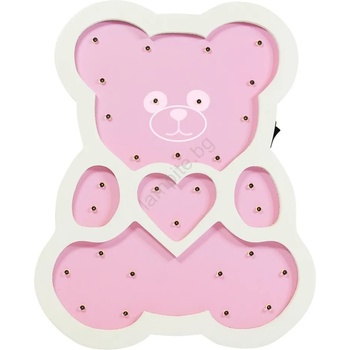 Image 1 of Polux LED детска лампа LED/2xAA розов мечок (SA0841)