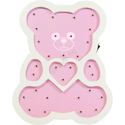 Polux LED детска лампа LED/2xAA розов мечок (SA0841)