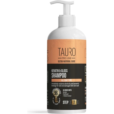 Tauro PRO LINE TPL šampon pro lesk s keratinem Ultra Natural Care 1000 ml