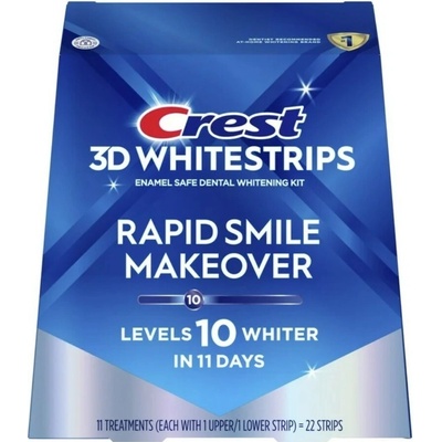 Procter & Gamble Crest 3D Whitestrips RAPID SMILE MAKEOVER bieliace pásiky na zuby 22 ks
