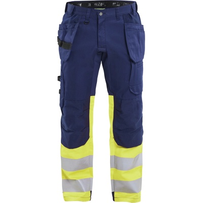 Blåkläder AB 1558 výstražné nohavice Námornická modr/žltá