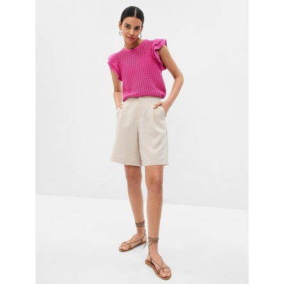 GAP Плетен топ с волани GAP GAP | Rozov | ЖЕНИ | XL