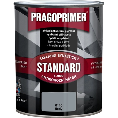 Pragoprimer Standard S2000 základná farba na kov 0,6L sivá