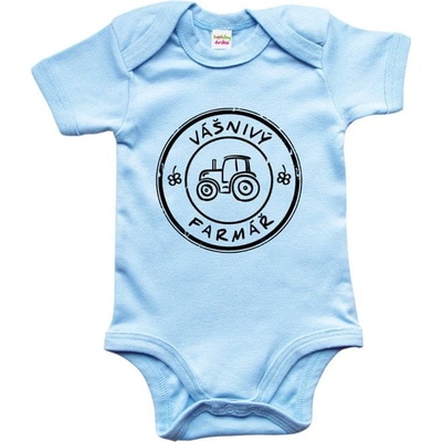 Hobbytriko Body dětské Vášnivý farmář Modrá Soft Blue