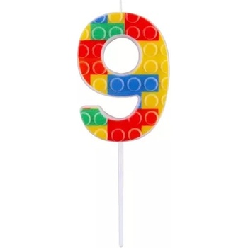 Godan Свещ с мотив на строителни блокчета - 9 (bh-spk9)