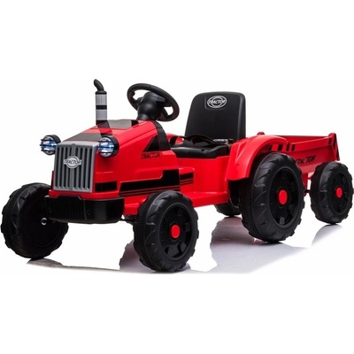 Mamido elektrický traktor s vlečkou T1 červená