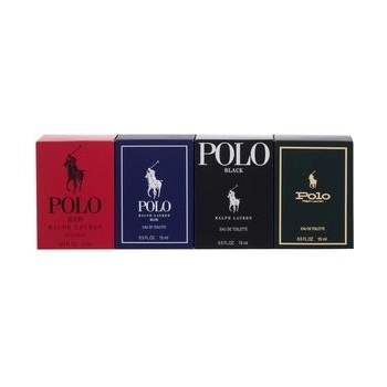 Ralph Lauren Polo EDT Polo 15 ml + EDT Polo Red 15 ml + EDT Polo Blue 15 ml + EDT Polo Black 15 ml dárková sada