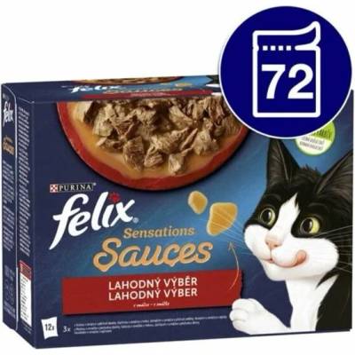 Felix Sensations Sauces kapsičky lahodný výber v omáčce 72x85 g