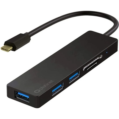 Platinet USB-C Multimedia Adapter 5in1 (PMMA9846) - USB-C хъб за свързване на допълнителна периферия за компютри с USB-C (черен)