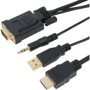 VCOM Кабел VCom HDMI M / VGA M - CG598A-1.8m (CG598A-1.8m)