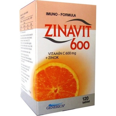 Generica Zinavit 600 s limetkovou arómou Vitamín C + Zinok 40 tabliet
