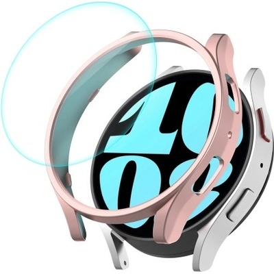 ENKAY PC FULL COVER Plastový kryt so sklom pre Samsung Galaxy Watch6 44mm ružový 65815