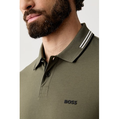 BOSS Green тениска с яка мъжка с памук Paul (50506193)