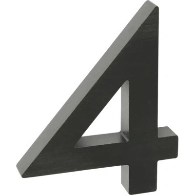 Hliníkové číslo 4 v „3D“ prevedení RN.100LV.4.AL.CE