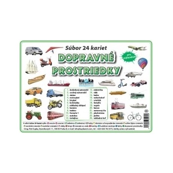 Kupka Petr Súbor 24 kariet - dopravné prostriedky