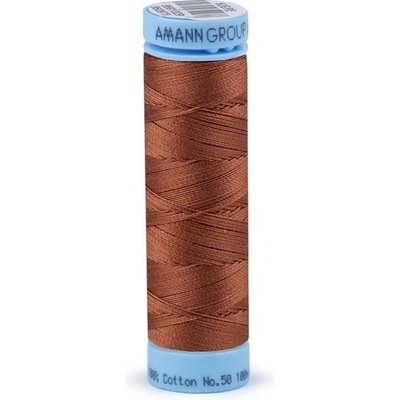 Bavlněné nitě 100 m Etiketní č.50 Triana Amann 0262 Bombay Brown