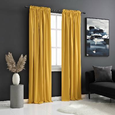 Zatemňovací závěs s řasící páskou "BLACKOUT" SHARY 135x270 cm, mustard/hořčicová, (cena za 1 kus) MyBestHome
