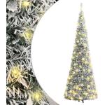 vidaXL Изкуствена коледна елха с флокиран сняг, 150 LED лампи, 180 см (357758)