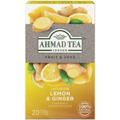 Ahmad Tea ovocný čaj citron a zázvor 20 x 2 g