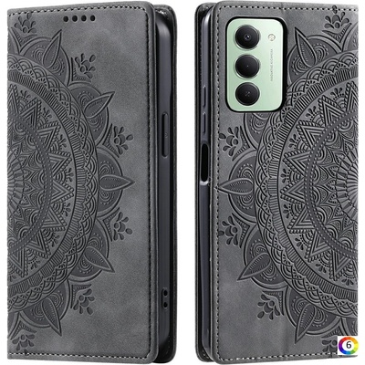 Xiaomi Кожен калъф-портфейл с Протектор за Xiaomi Redmi 15 5G/ 4G, Стойка, Магнитно затваряне, Релефен дизайн, 6 Цвята