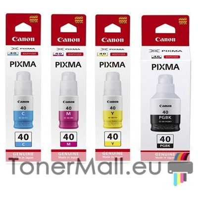 Canon Комплект 4 бутилки с мастило CANON GI-40 Black, Cyan, Magenta, Yellow