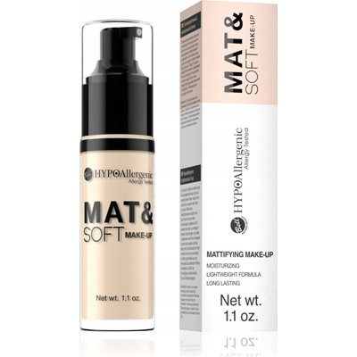 Bell Hypoallergenic Mat&Soft ľahký zmatňujúci make-up 02 Natural 30 ml