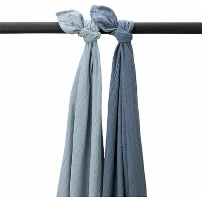 Meyco Mušelínové zavinovací / osušky 120 x 120 cmcm Jeans blue/Indigo 2 ks