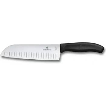 Victorinox Кухненски нож Victorinox Swiss Classic Santoku Knife, набраздено острие 170 мм, черeн, блистер (6.8523.17B)