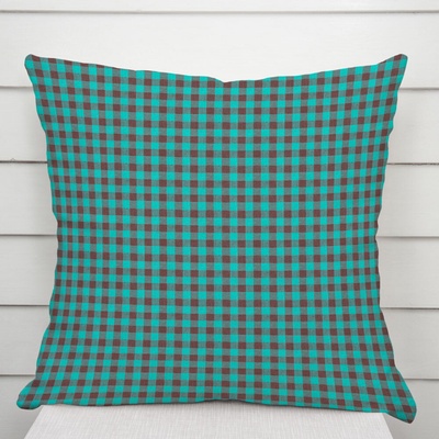 Biante Olivia OL-007 Tyrkysovo-hnedá kocka malá 30 x 50 cm