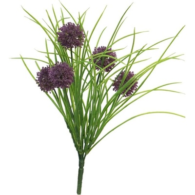 Česnek okrasný - Allium x3 fialová s trávou 39 cm