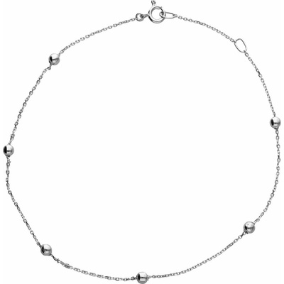 Zlaton Náramek bílé zlato s kuličkami anker 1.75g 000142406258