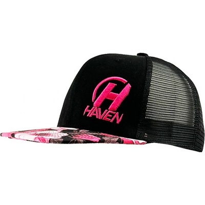 Haven Trucker s rovným kšiltem černá-růžová