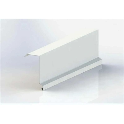 Závětrná lišta vrchní s okapnicí r.š.333mm Al Hliník 0.6mm Lakovaný RAL 9010 bílá dl.2m