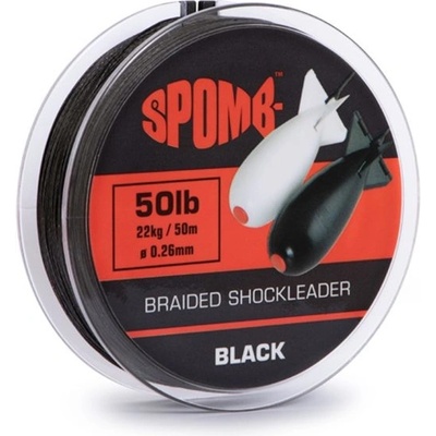 SPOMB Braided Shockleader black 50m 0,26mm 22kg