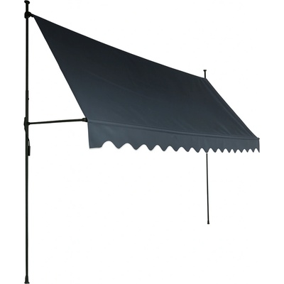 Aga Teleskopická markýza 300x120 cm Šedá