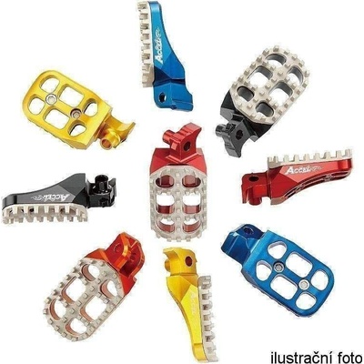 ACCEL stupačky KTM SX/SXF/EXC/EXC-F 02-15, nastavitelná šířka, barva černá, (sada 2 kusů) | Zboží Auto