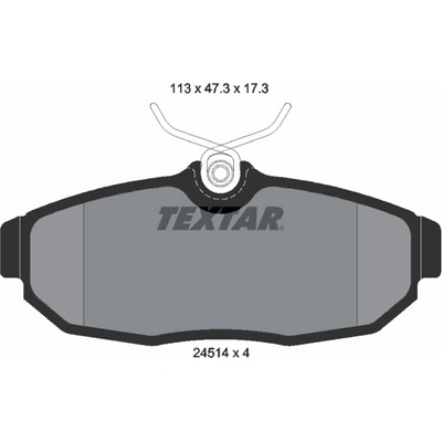 Sada brzdových platničiek kotúčovej brzdy TEXTAR 2451401