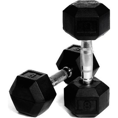 IRONLIFE Jednoruční činka HEXA plastic + chrom 4 kg