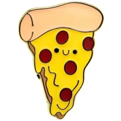 Leon Romer kovový pin Pepperoni pizza 25 mm