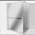 Mexen Kioto+ душ стена с рафт Walk-in 80 x 200 см, огледало, хром - 800-080-121-01-50 (800-080-121-01-50)