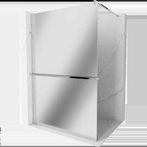 Mexen Kioto+ душ стена с рафт Walk-in 80 x 200 см, огледало, хром - 800-080-121-01-50 (800-080-121-01-50)
