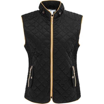 Miso Елек Miso Women's Stand Collar Full Zip Hip Length Gilet - Black