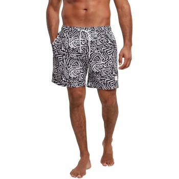 Urban Classics Бански гащета Urban classics Pattern swimming shorts - Black (Signs)