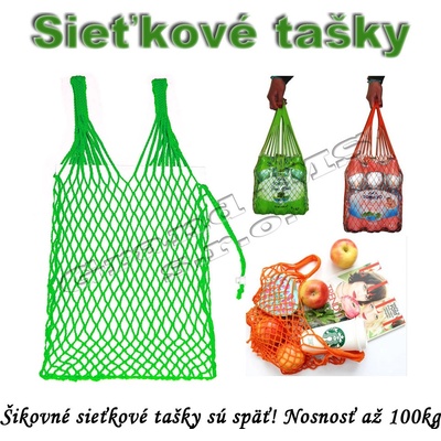 Sieťová nákupná taška zelená - typ B