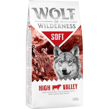 Wolf of Wilderness 2x12кг говеждо High Valley Wolf of Wilderness Soft & Strong суха храна