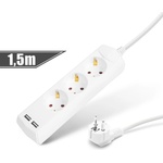 Delight 3 Plug + 2 USB 1,5 m (20201U)