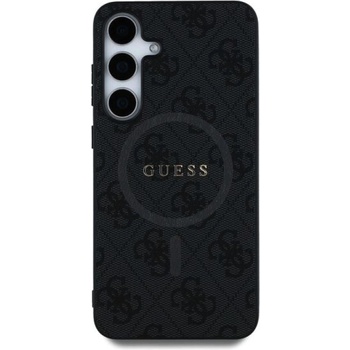 Image 1 of GUESS Гръб Guess за Samsung Galaxy S25, PU, Leather 4G, Colored Ring MagSafe Case, Черен