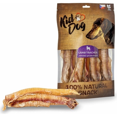 KIDDOG 100 % Natural Snack jahňacie průdušnice hrtan / 10 11 ks 250 g
