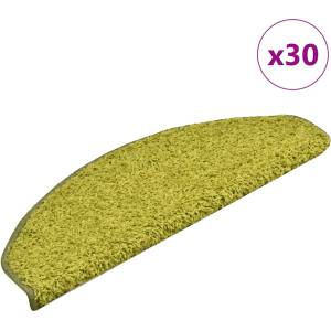 vidaXL Изтривалки за стълби, 30 бр. , 65x21x4 см, зелени, полукръгли, големи (3365823)